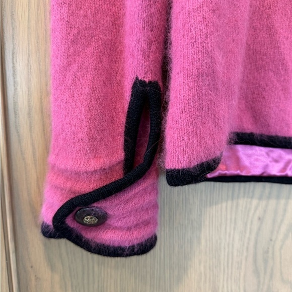 Vintage Tally Ho Angora Rabbit Hair/Lambswool Button Front High Collar Blazer/S - Picture 8 of 14